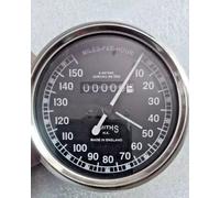 ADATTO PER Royal Enfield Moto 150 mph Black face Smiths Replica Tachimetro