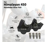 Adatto per Royal Enfield New Himalayan 450 "45mm Manubrio Riser Pair, Black"