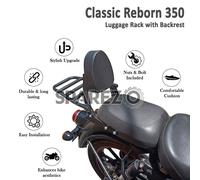 Adatto per Royal Enfield "Portapacchi posteriore con schienale nero"...