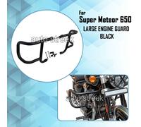 Adatto Per Royal Enfield Super Meteor 650 Evo Parafango Motore Nero Coppia