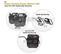Adatto per Royal Enfield Super Meteor 650 Jerry Can nero con supporto sella