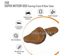 Adatto per Royal Enfield Super Meteor 650 "Touring Front & Rear Seat Tan Color"