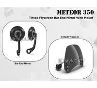 Adatto per Royal Enfield Tinted Flyscreen & Bar End Mirror & Mount for Meteor...
