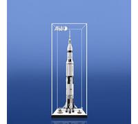 Adatto per scatole da esposizione Lego. Scatola da banco semplice da montare, scatola trasparente antipolvere in acrilico (stile specchio, adatta per Lego Saturn V 21309)