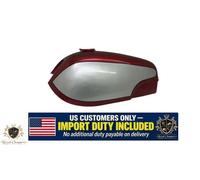 Adatto per serbatoio benzina benzina Norton Fastback Commando rosso e argento...