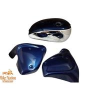 ADATTO PER SERBATOIO BENZINA BSA A65 THUNDERBOLT CROMATO VERNICIATO BLU +...
