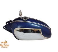 ADATTO PER SERBATOIO BENZINA DUCATI 350CC SCRAMBLER BLU E CROMATO E TAPPO MONZA