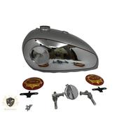 Adatto per serbatoio BSA GOLDSTAR CROMATO E VERNICIATO ARGENTO 4 GAL + TAPPO ...
