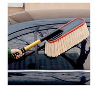 Adatto per spolverino estensibile per auto con manico telescopico, spazzola a setole morbide per la pulizia, ideale per lavare l'auto in 2 colori (C)