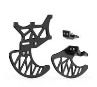 Adatto per Surron Light Bee XS L1E Protezione disco freno anteriore posteriore e protezioni gamba forcella anteriore Dirt Bike elettrica Protezione disco freno(Front Rear Black)