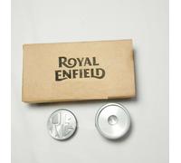 Adatto per tappo di riempimento olio lavorato in argento Royal Enfield per cl...
