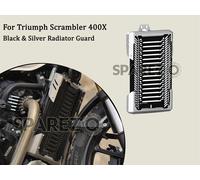 Adatto per Triumph Scrambler 400X griglia di protezione radiatore nera e argento