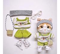 Adatto per vestiti alla moda per bambole da 10 cm e 17 cm (escluse le bambole) (set da sei pezzi di vestiti verdi A)