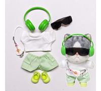 Adatto per vestiti alla moda per bambole da 10 cm e 17 cm (escluse le bambole) (set verde da sei pezzi)