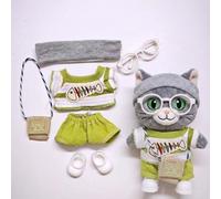 Adatto per vestiti per bambole alla moda da 10 cm e 17 cm (escluse le bambole) (set da sei pezzi di vestiti verdi B)