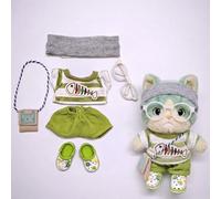 Adatto per vestiti per bambole alla moda da 10 cm e 17 cm (escluse le bambole) (set da sei pezzi di vestiti verdi C)