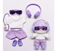 Adatto per vestiti per bambole alla moda da 10 cm e 17 cm (escluse le bambole) (set da sei pezzi viola)