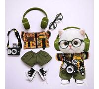 Adatto per vestiti per bambole alla moda da 10 cm e 17 cm (escluse le bambole) (set di sei pezzi di abbigliamento mimetico A)