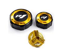 Adatto Per YZF R1M R1 2009-2023 Tappi Per Il Riempimento Dell'olio Del Liquido Freni Anteriore E Posteriore Tappo Liquido Freni Moto(3 gold)