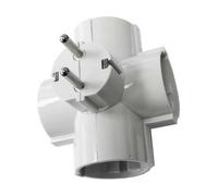 Adattore con prese EDM E40066 Termoplastico 2400 W 250 V 16 A Quadruplo