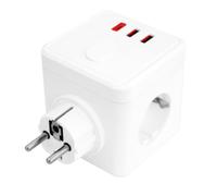 Adattore con prese Silver Electronics E-BLOCK 3 Bianco 230 V 16A