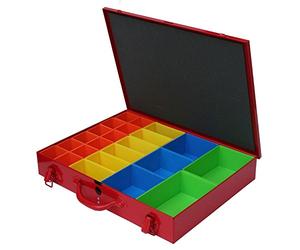 ADB metallo assortimento valigetta SK2 minuteria con 23 PVC SISTEMA DI STARE, pratica, robusta valigetta di metallo, lavorazione di alta qualità, in lamiera di qualità