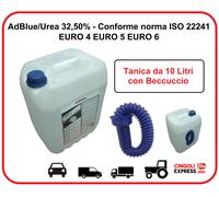AdBlue 10 litri Urea 32,50% tanica fusto con beccuccio euro 6 auto camion Ad blu