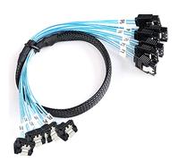 ADCAUDX Cavo SATA-III: 0,5 m, 6 pezzi/set, cavo SATA ad angolo retto a 90 gradi, cavo dati SAS/SATA-6 Gbps per unità Server-Raid SDD HDD CD DVD (4 m)