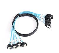 AdcAudx Cavo SATA-III: 0,5 m, cavo SATA da 4 pezzi/set a 90 gradi ad angolo retto SATA-dati Cavo SAS/SATA-6 Gbps per server-Raid Computer SDD HDD CD DVD drive (1,6 FT)
