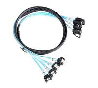 ADCAUDX Cavo SATA-III: set di 4 cavi SATA da 1 m ad angolo retto di 90 gradi SAS/SATA-6 Gbps, cavo di ricambio per unità Server-Raid SDD HDD CD DVD (1 m)