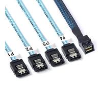 ADCAUDX Confezione da 2 pezzi da SFF-8643 a SATA: 1 m SFF8643 Mini-SAS a SATA Forward Breakout