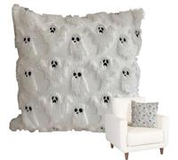 Add festive charm to your home with these Halloween throw pillow covers featuring a soft plush fabric and spooky ghost design. Measuring 18 x 18 inches with an invisible zipper for a seamless look, th