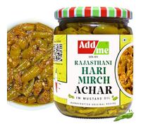 Add me Green Chilli Pickles 500 gm Hari mirchi ka achar Pickle Glass Pack