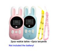(add1giallo1blu)2PCS Ricetrasmettitore portatile Rabbit Walkie Talkie Portata 3KM Radio UHF Cordino