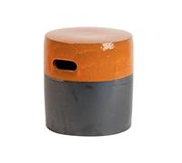 Adda Home Tavolino ausiliario/Sgabello, Gres, Arancione/Grigio, 38X38X42CM