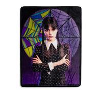 Addams Famiglia Mercoledì Signature Posa Raschel Copriletto Coperta 114x152cm