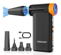ADDCOLOR AD51 - Spolverino ad aria compressa da 2000 mAh* 2, con 8 marce regolabili, 106770 giri/min con display, soffianti portatili per tastiera, computer, auto, esterni, letto ad aria