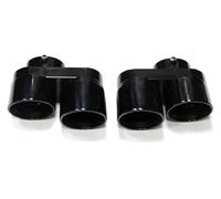addensato tubo di scarico Per BMW Per G05 X5 Per G06 X6 Per G07 X7 2019 Terminali Scarico Auto Sistema Tubi Marmitta Fibra Carbonio Quadrupla(Black)