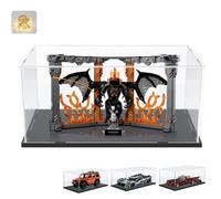Addensato Vetrina Espositiva Teca Plexiglass Acrilico 3MM per Lego 10367 Book Nook Balrog 76328 1966 Batmobile 42117 G500 Collezionismo, Vetrina Trasparente Scatola con LED, Nero Interno 55x25x25cm