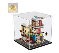 Addensato Vetrina Espositiva Teca Plexiglass Acrilico per Lego Simba 43247 21341 76781 per Basket-Ball, Vetrina Trasparente Autoassemblaggio Scatola con Base in Legno-plastica, Interno Nero 30x30x30cm