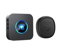 Addestra facilmente il tuo animale domestico a segnalare le loro esigenze all'aperto con un campanello wireless intelligente con opzioni di allarme personalizzate (1 ricevitore + 1 pulsante)