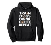 Addestramento Cani Bere caffè ripetuto Dog Trainer Felpa con Cappuccio