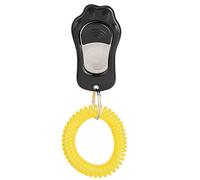 Addestramento dell'animale Domestico Clicker Regolabile 3 Ingranaggi Addestramento del Cane Clicker a Forma di Zampa con Cinturino da Polso per Gatti Uccelli Cavallo (Nero)