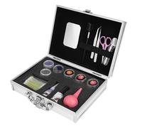 Addestramento delle ciglia, kit for praticare le ciglia con due pinzette facile da usare. Ciglia colorate con colla di sicurezza for simulazione di 4 diverse dimensioni for principianti for la pratica