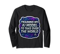Addestrare Il Mio Modello di intelligenza Artificiale per conquistare Il Mondo Ingegnere Divertente Maglia a Manica