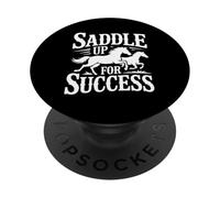 Addestratore di cavalli in sella per il successo PopSockets PopGrip Adesivo