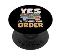 Addetto al servizio di ristorazione Lunch Lady Sì, sto giudicando il tuo ordine PopSockets PopGrip Adesivo