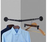 AddGrace Appendiabiti industriale a parete, ad angolo retto, in ferro, con viti, fai da te, per la casa, 46 cm