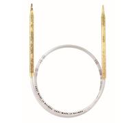 Addi Ago Circolare in plastica Glitter Oro, Ferri da Maglia Circolari, 80cm x 8.0mm