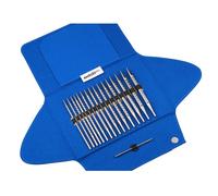 Addi Click Novel Interchange Square Needle Long Case - 1 unitÃ Rosso/Blu/Argento